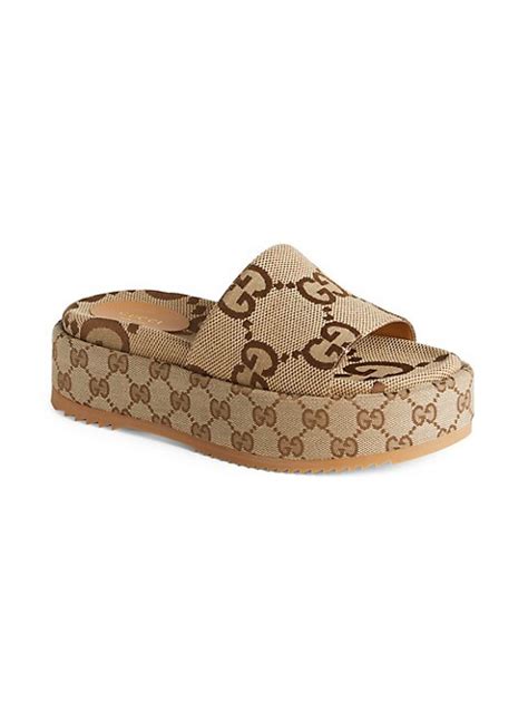 saks gucci slide sandals